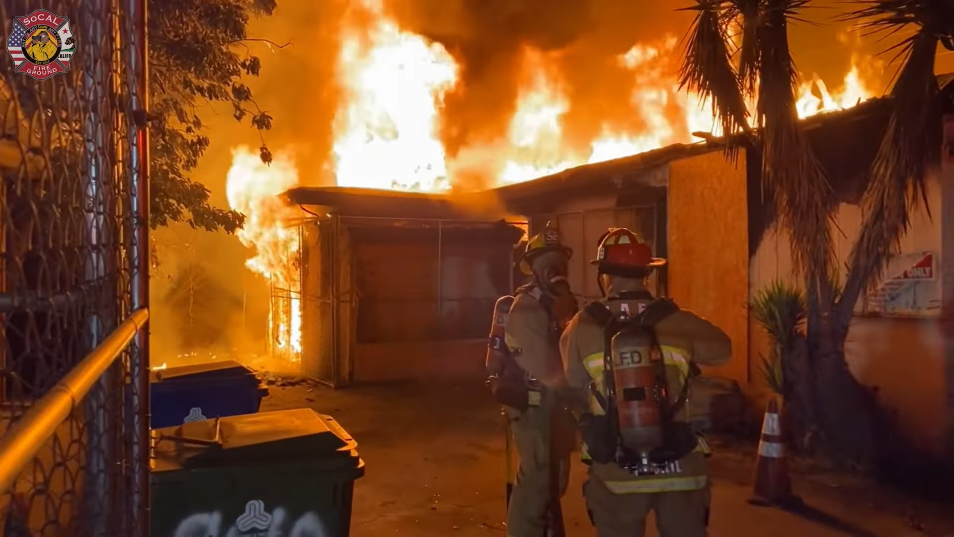 Arrival video from a California house fire
