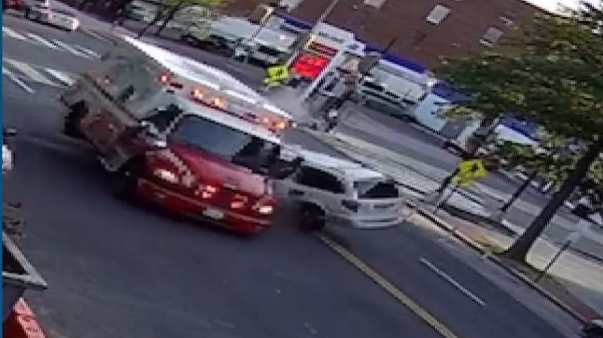 Caught on camera: Crash with DC Fire & EMS ambulance