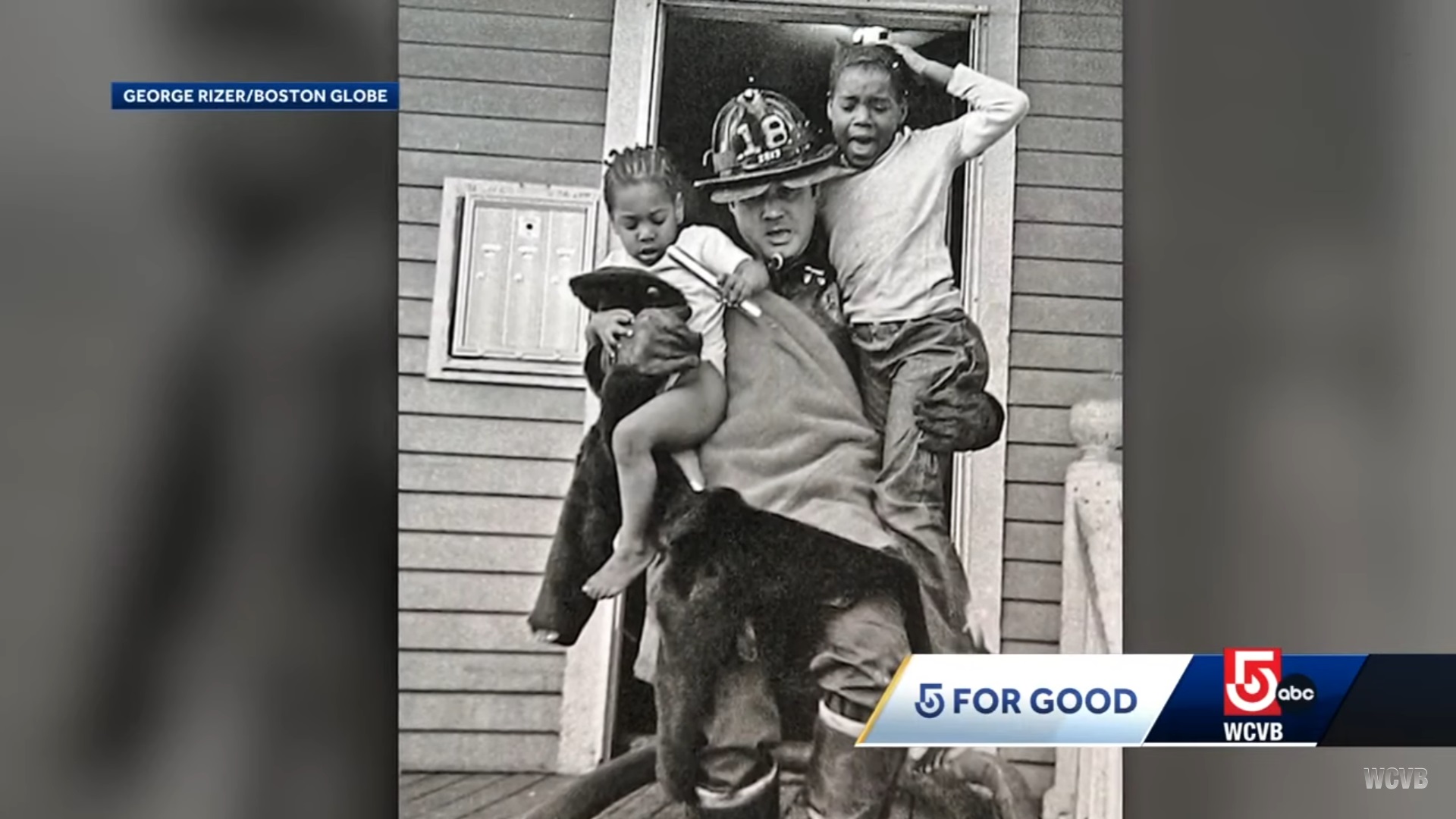 Boston firefighter reunites with children grabbed from burning home 45
years ago