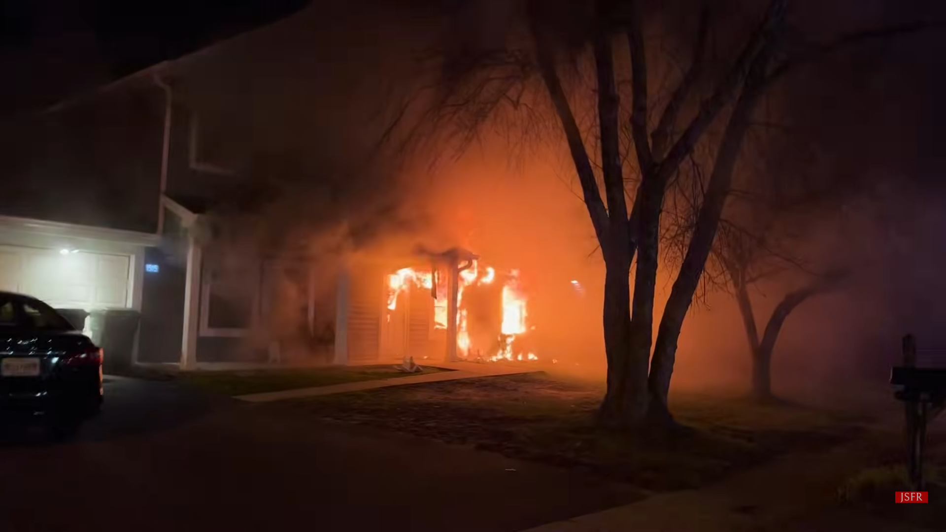 Pre-arrival video from New Jersey house fire started by a menorah