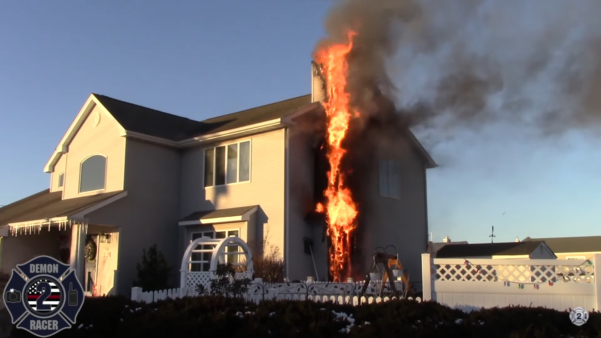 Pre-arrival video: House fire in New Jersey