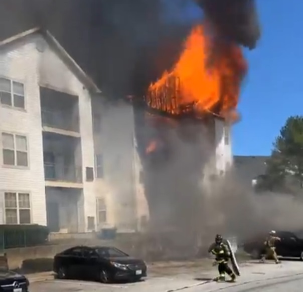 Early video from PGFD two-alarm apartment fire