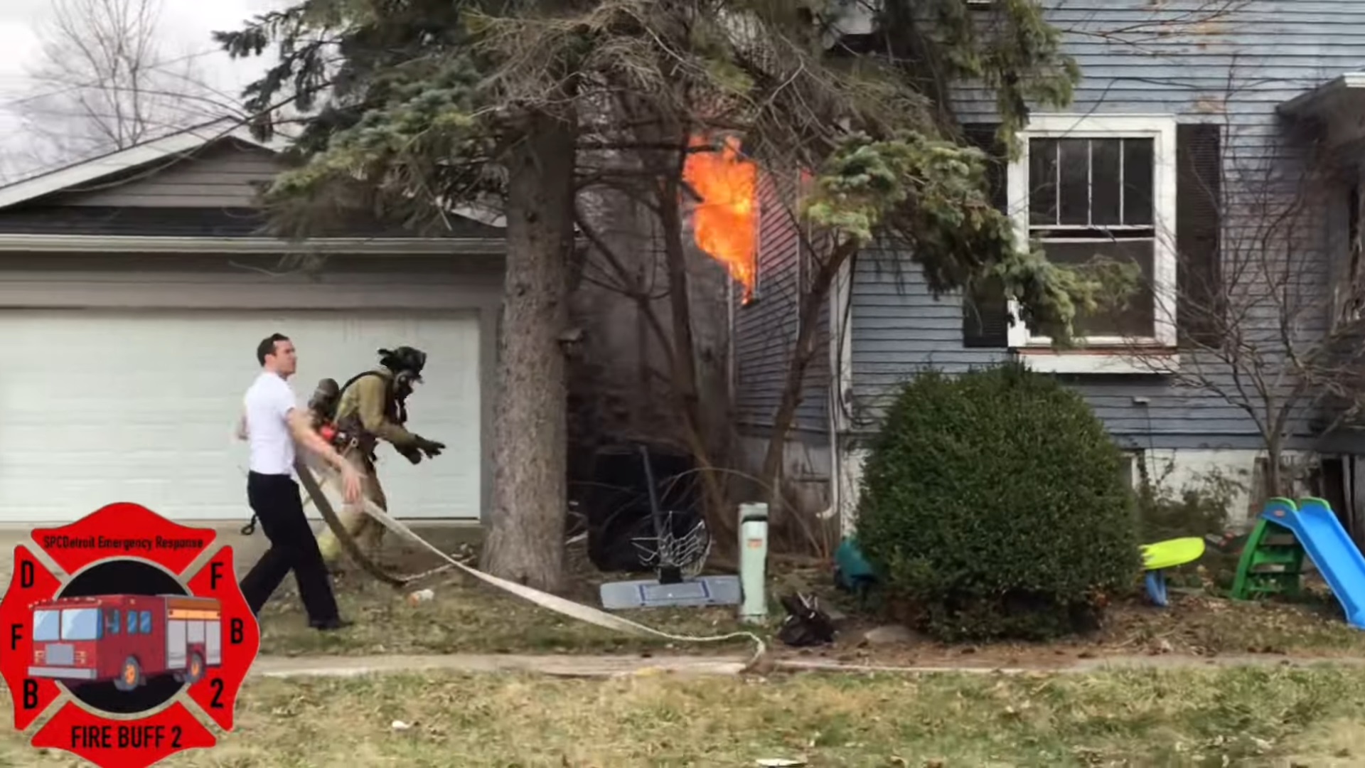 Early video from Michigan house fire