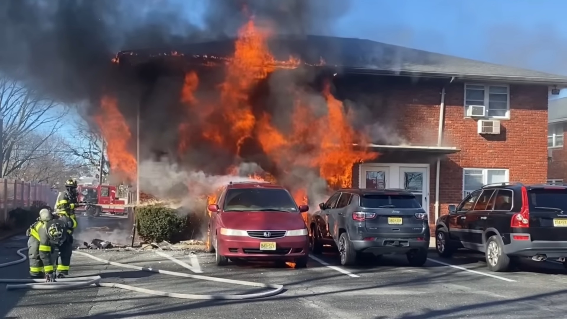 Early video from deadly 3-alarm apartment fire in New Jersey