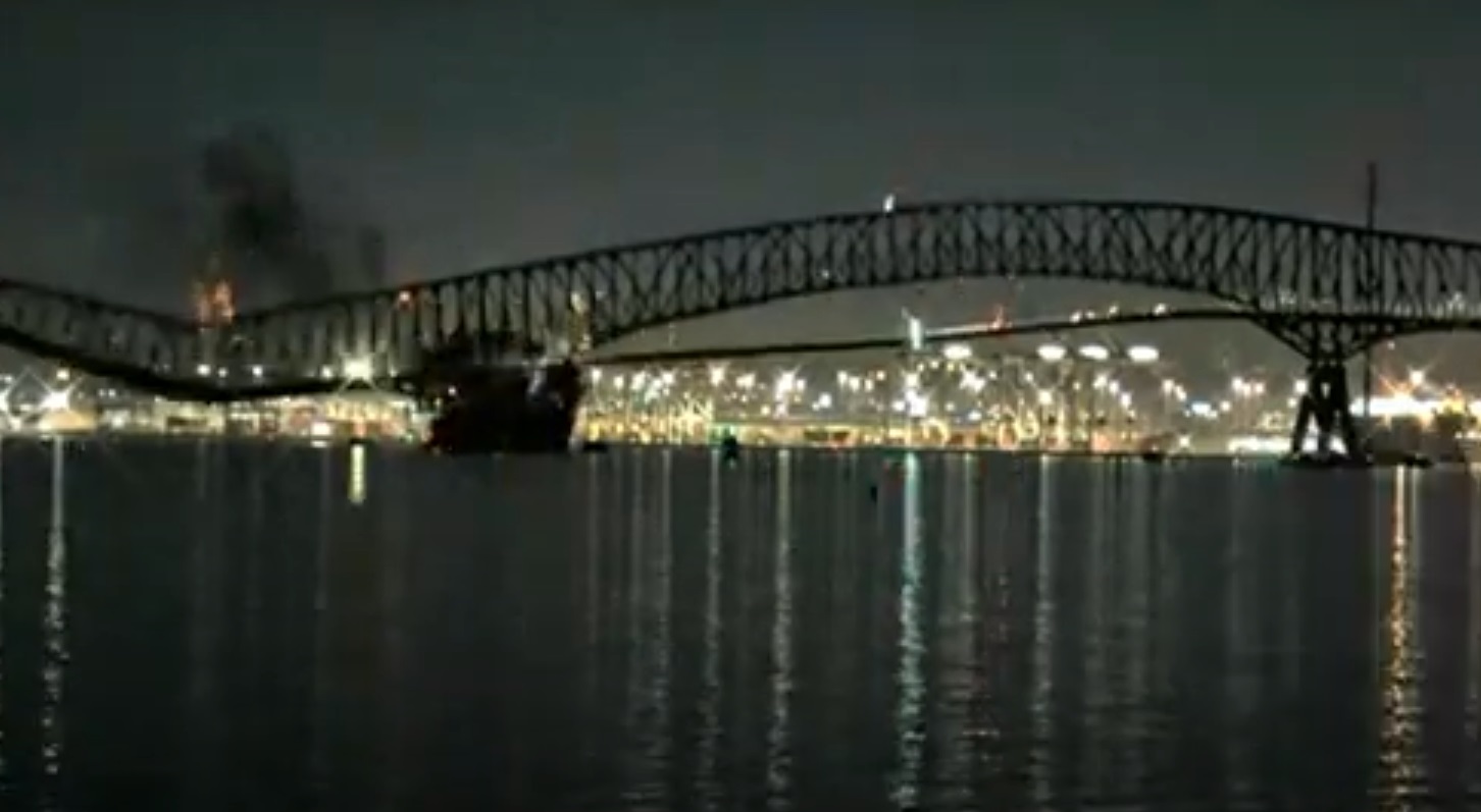 UPDATED: Baltimore’s Key Bridge collapses after being struck by
container ship