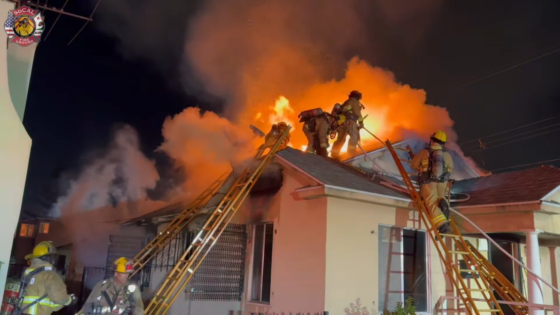Video: House fire in Los Angeles